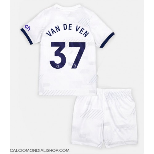 Maglie da calcio Tottenham Hotspur Micky van de Ven #37 Prima Maglia Bambino 2023-24 Manica Corta (+ Pantaloni corti)